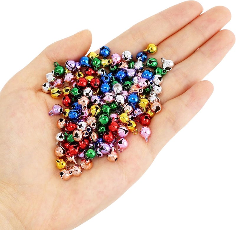 LIGHOON 1/4 Inch Jingle Bells Small Bell Mini Bells, Tiny Crafts Bells, DIY for Christmas Home Making Ornaments Wreath Pet Decorations Bracelet Anklets Necklace Knitting Jewelry Making 120 Pcs, Colorful - Image 3